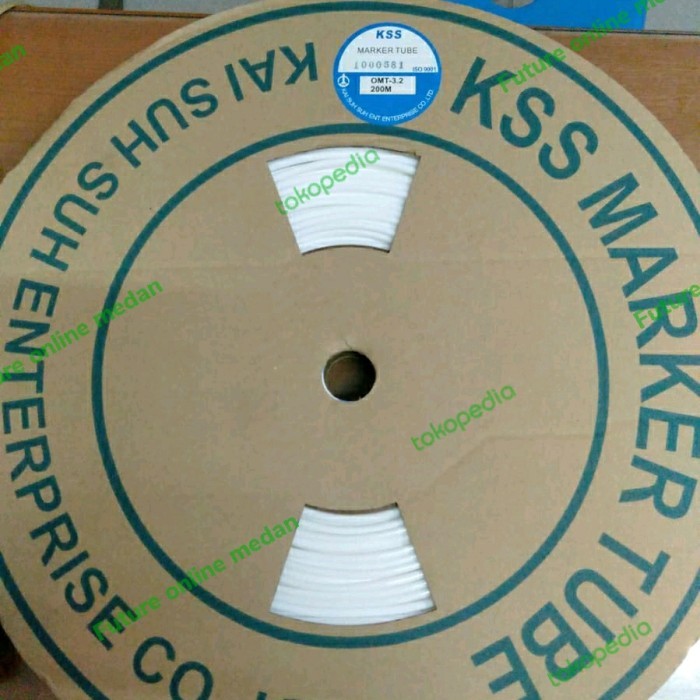 Marker Tube Putih OMT- 3.2 / 3,2 mm KSS selang marking penanda @ 200m