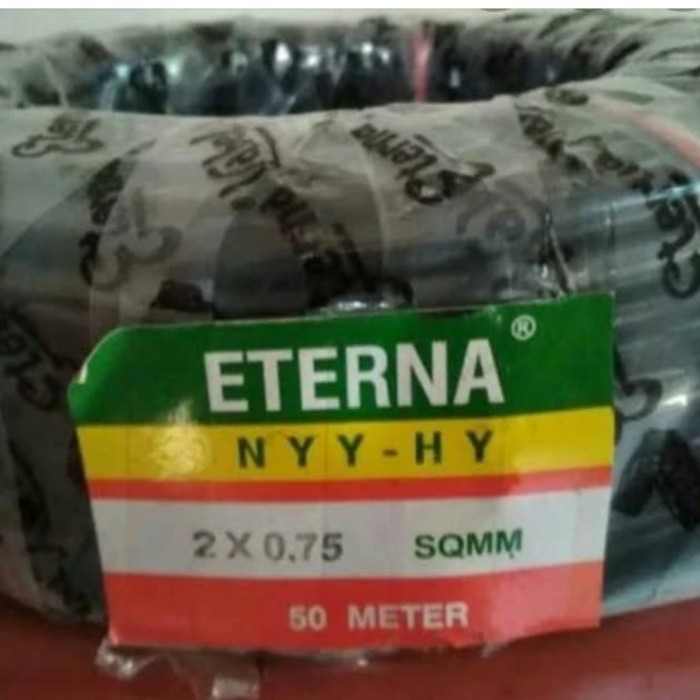 KABEL NYYHY 2 X 0.75 ETERNA @ 50M SERABUT KABEL NYYHY 2X0.75 ETERNA