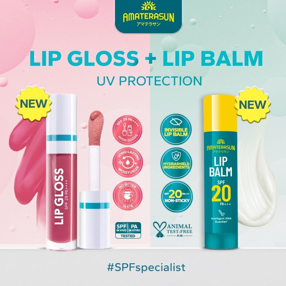 AMATERASUN [Bundle Lips SPF] SPF Lip Gloss x SPF Lip Balm