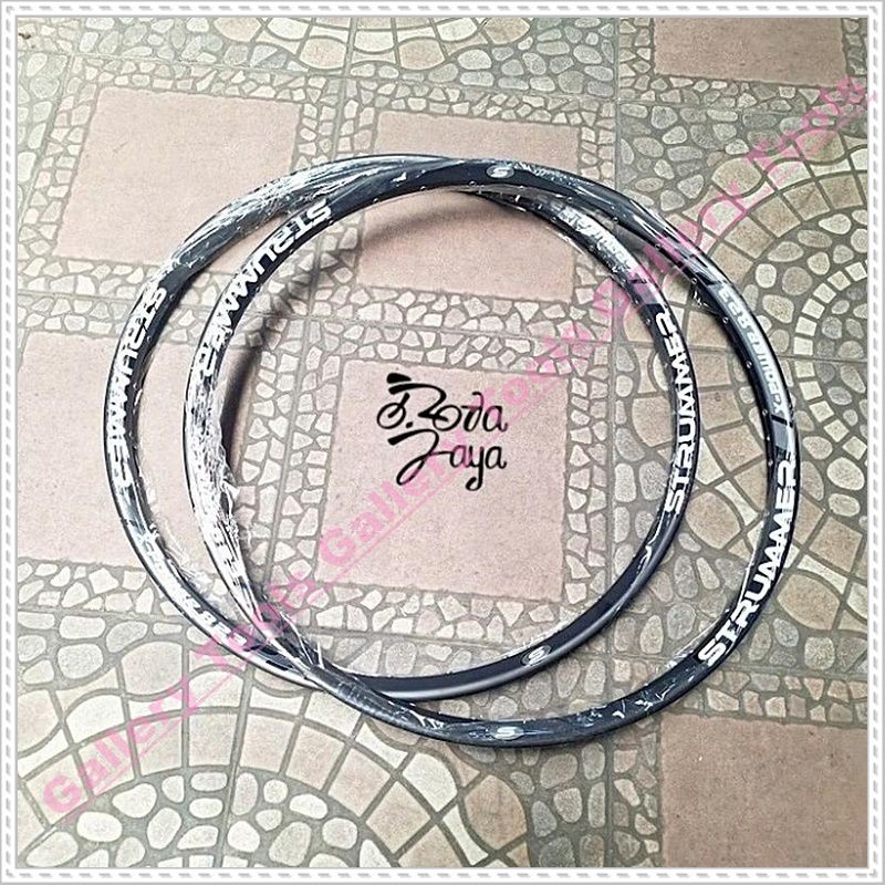VELG RIM sepeda 27.5 STRUMMER X-POWER HITAM GREY 32H Sepeda Aksesoris Sparepart