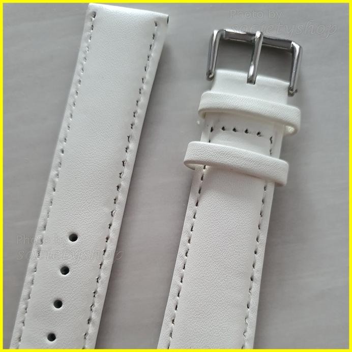 LEATHER WHITE PUTIH KULIT TALI JAM STRAP WATCH 18 20MM 22MM DW TIMEX