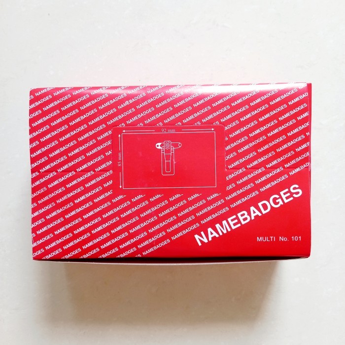 

Sale [ Pack ] Name Tag Multi 101 / Tanda Nama Peserta Peniti Plastik Murah