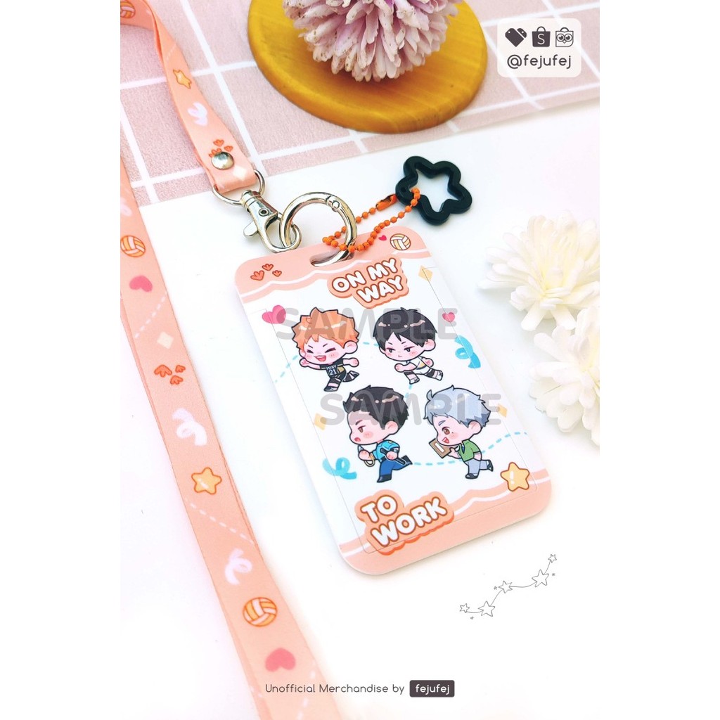 

Sale [Fejufej] Haikyuu Id Card Holder Lanyard Tempat Kartu Photocard