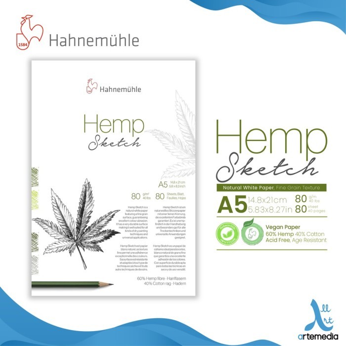 

Hahnemuhle Hemp Sketch Drawing Paper Pad Kertas Gambar