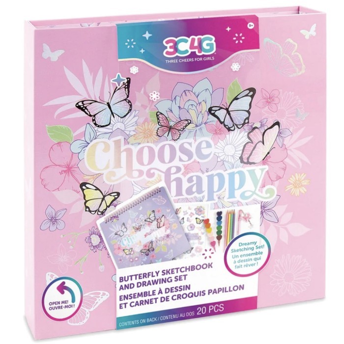 

Make it Real Girls Butterfly Sketchbook & Drawing Set