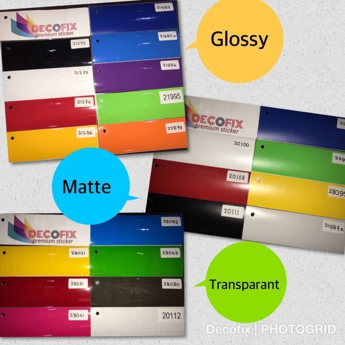 

STIKER / STICKER DECOFIX GLOSSY / MATTE / TRANSPARANT ROLL 15m x 45cm