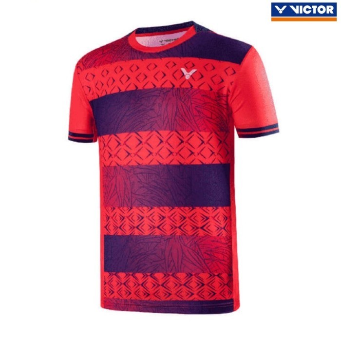 Kaos Badminton Jersey Soft Original Victor Red CAC Limited Edition