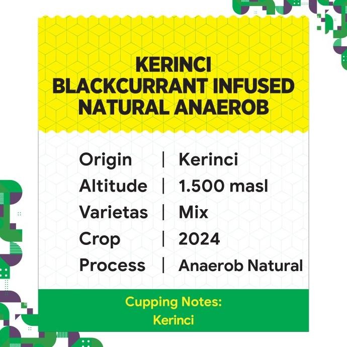 

Biji Kopi Green Bean Kerinci Blackcurrant Infused Natural Anaerob 1 Kg