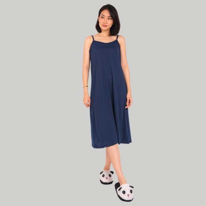 [TERLARIS DI SHOPEE] Monellina MELVA Daster Tanktop Wanita - Navy, L