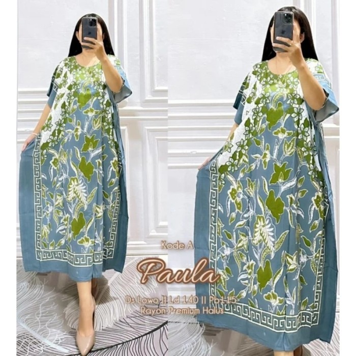 [BISA KIRIM LANGSUNG ] Daster Klasik Rumahan Solo Jogja Wanita Baju Tidur Lowo Rayon Batik CT - PLA-