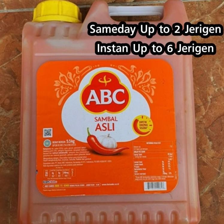 

Saus Sambal Abc Jerigen 5.5Kg / 6Kg Gojek