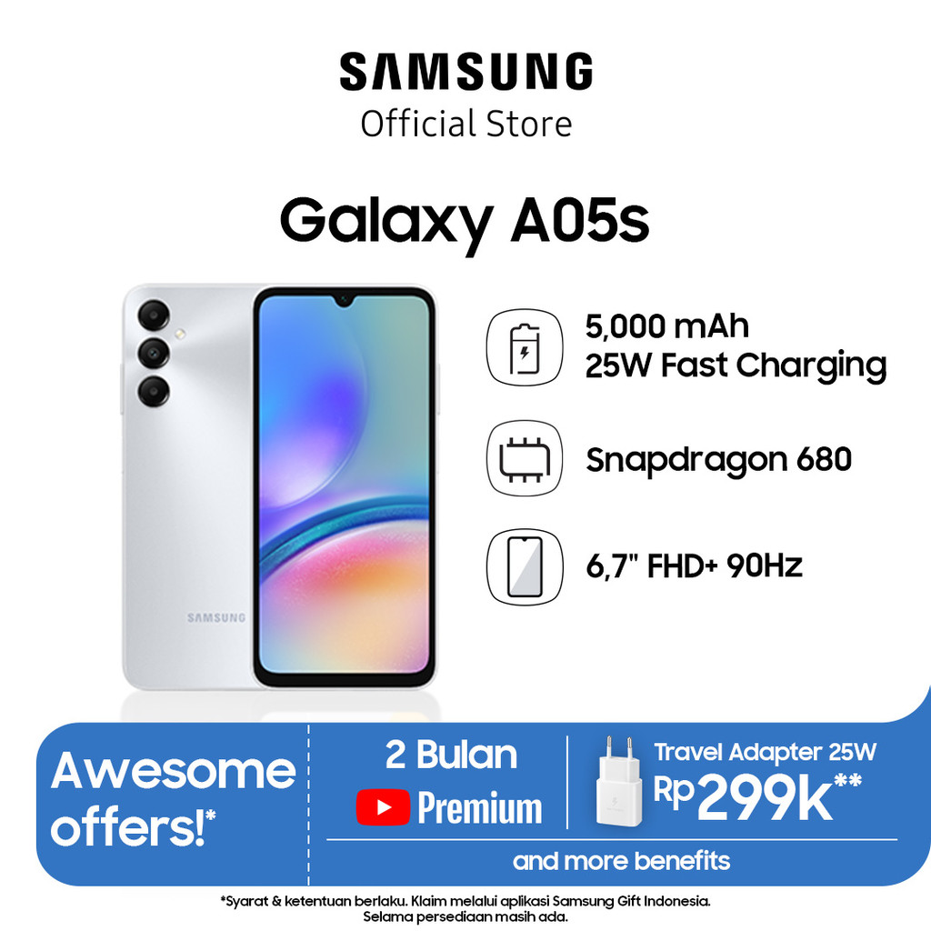 Samsung Galaxy A05s 6/128GB - Silver