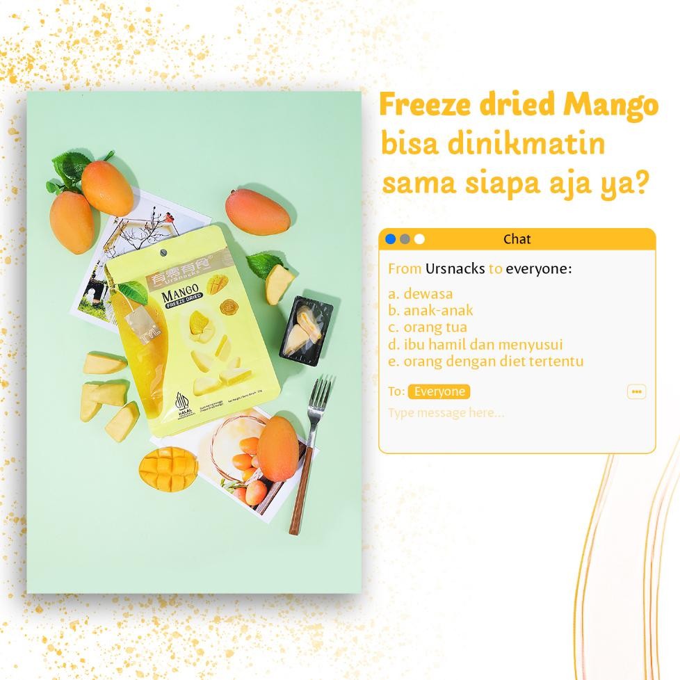 

[Rs] Ursnas Freeze Dried Mango Buah - Sna Keripik Buah Mangga Bpom Halal
