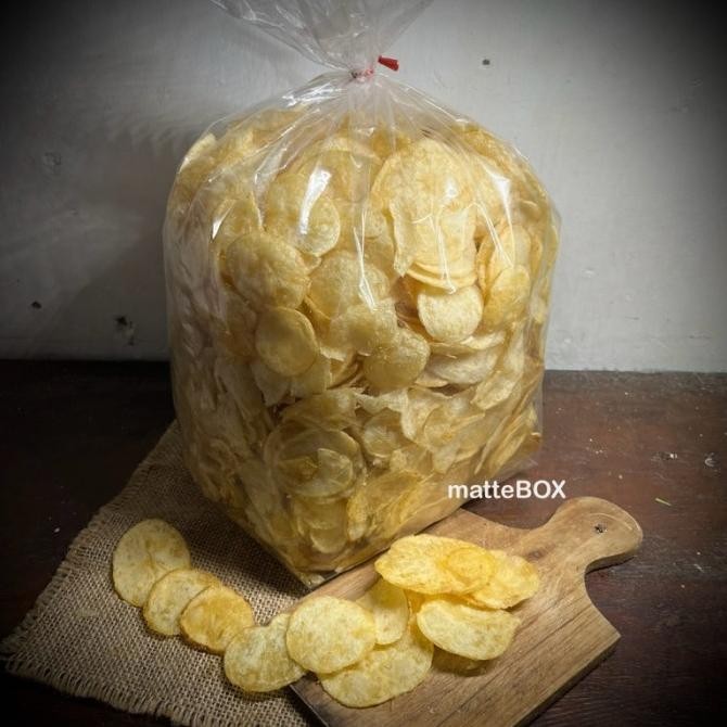 

Keripik Kentang Sour Cream & Onion Homemade Kiloan 1Kg