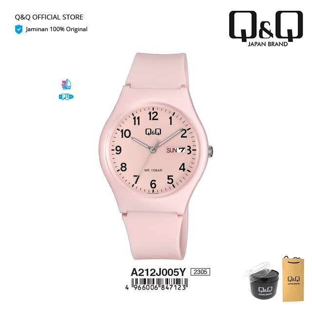 Terlaris Q&Q QnQ QQ Original Arloji Jam Tangan Wanita Karet Analog - A212 A212J