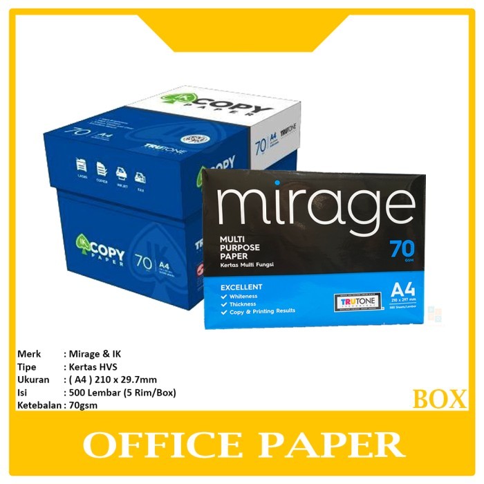 

Multi Brand - Kertas Copy Paper A4 70gsm - Box