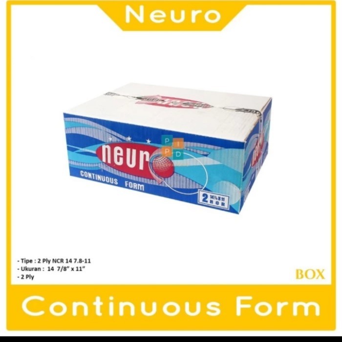 

continuous form 2 ply / kertas komputer 14 7/8 x 11 (B2) putih merah