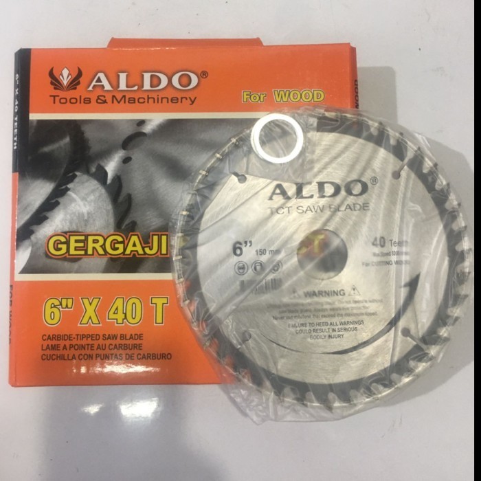 ALDO Mata Gergaji Circular Saw 6 in inch 40t 20 mm Kayu Circle Ryu