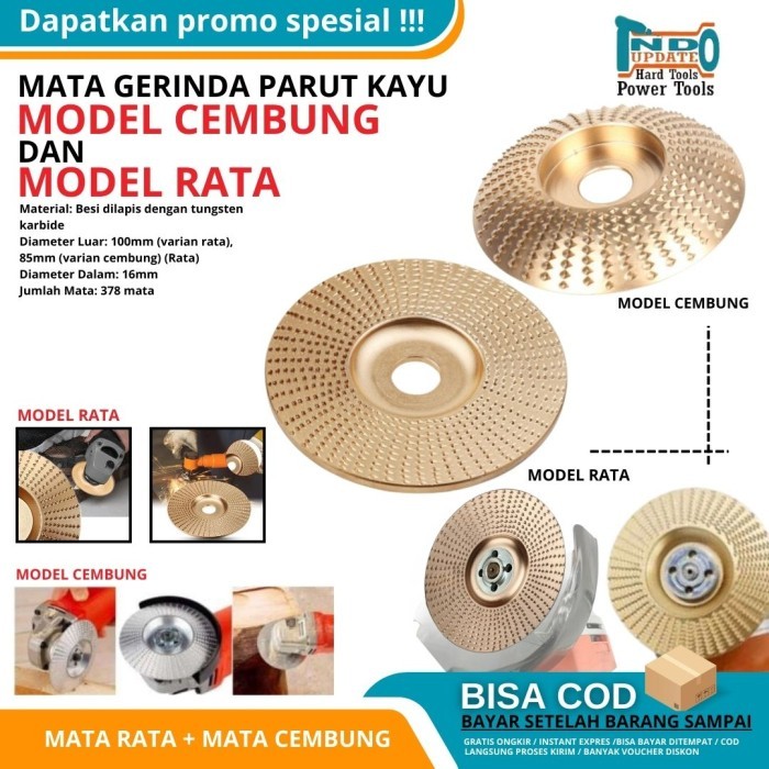 Mata Gerinda Parut Kayu Angle Grinder Mangkok Poles Cembung Rata