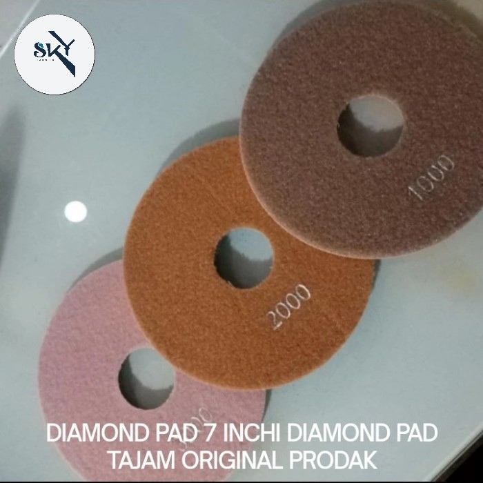 Diamond Pad Poles Marmer Granit 7 inch/Mata Gerinda Poles Marmer Grani