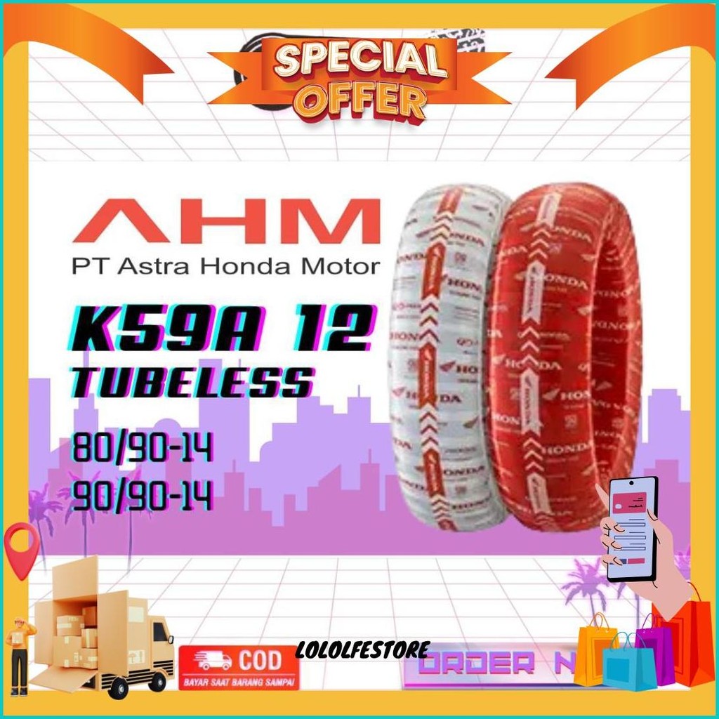 Ahm/Honda Original Pabrik Motor Matic Tubeless | Ban Motor Matic Ahm Tl Murah