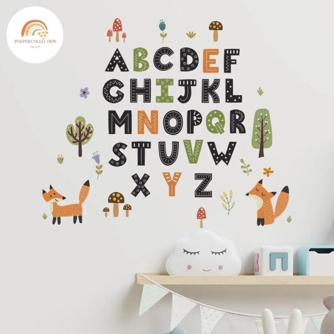 Terlaris Stiker Dinding Abjad Alphabet Anak / Wallsticker Abc Abjad Anak