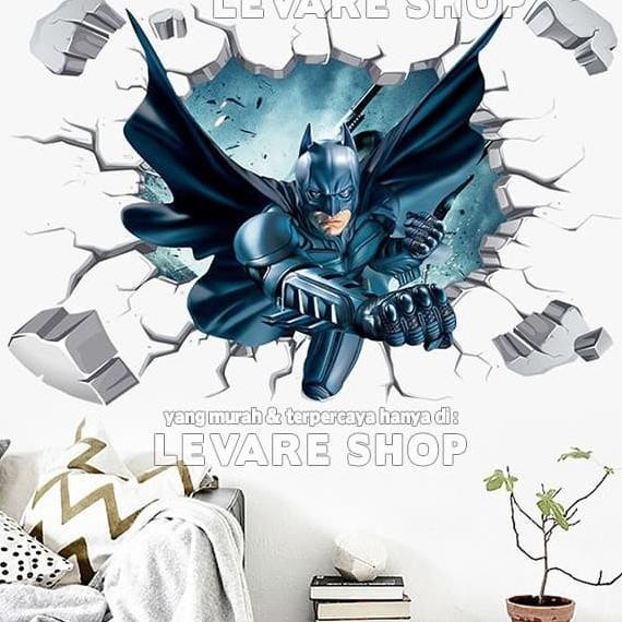 Terlaris 3D Wall Sticker - Stiker Dekorasi Dinding Tembok Superhero Batman