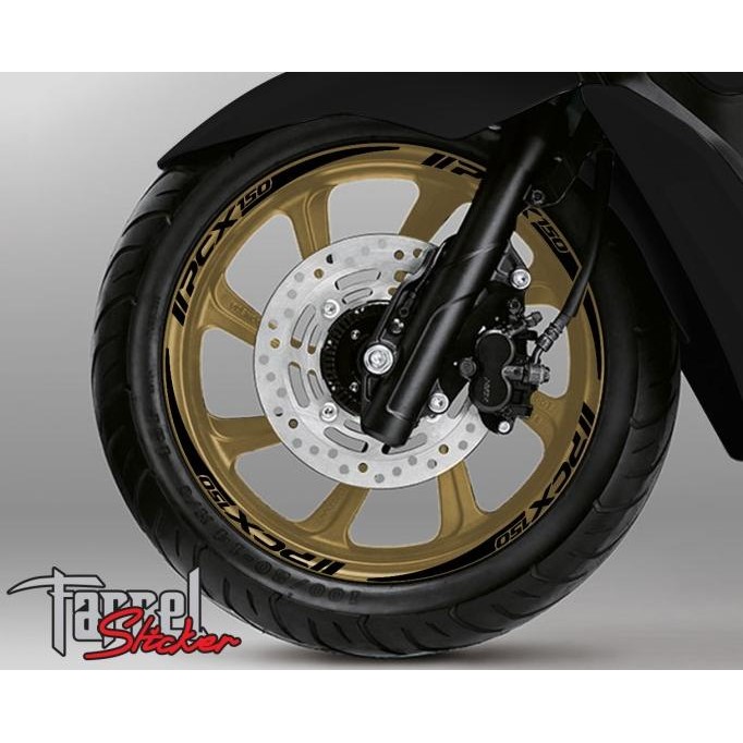Terlaris Stiker Velg Sticker Velk Pcx Gold Hitam