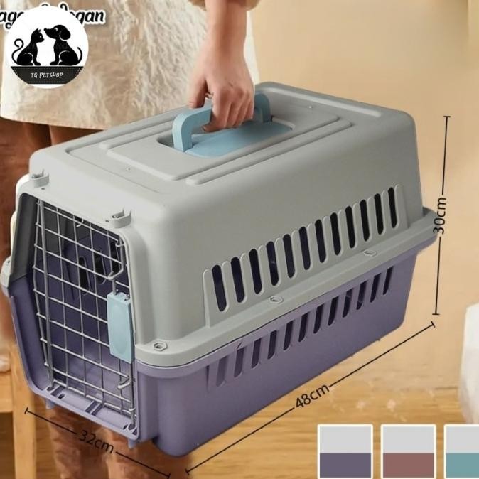 NEW pet cargo jumbo pintu besi pet carrier kucing anjing