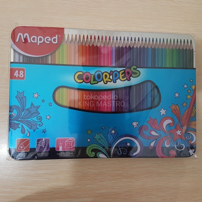 

TERBARU Maped Tin Case Pencil Warna 48 Color BISA GRAB!