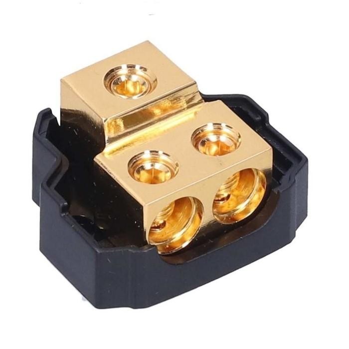 Distribution Block 1X0/4 Awg (In) 2X 4/8 Awg Out (Out) Fuse Gold Plate