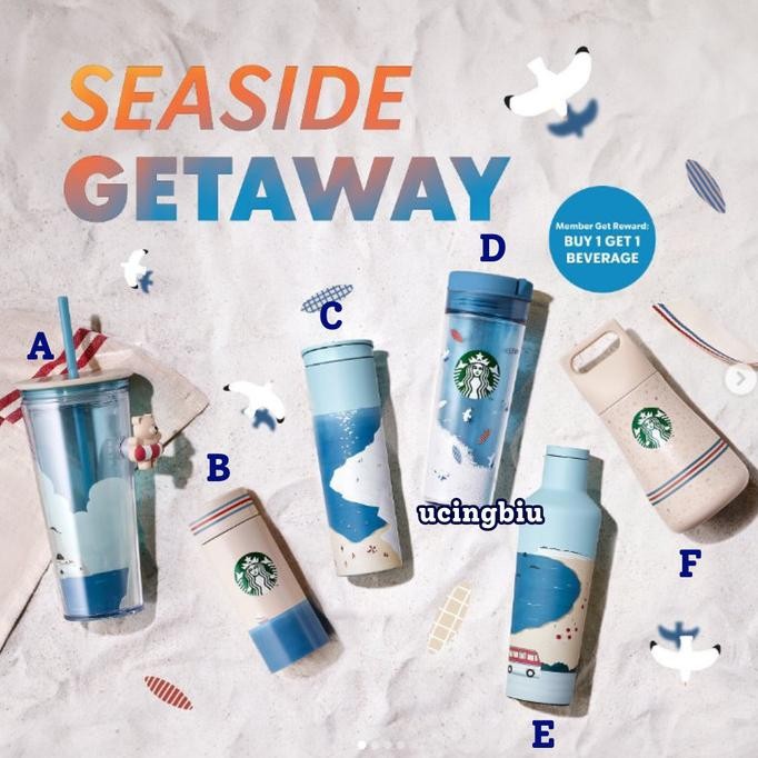 STARBUCKS x CORKCICLE Seaside Getaway Beach 2024 Summer Tumbler Collection