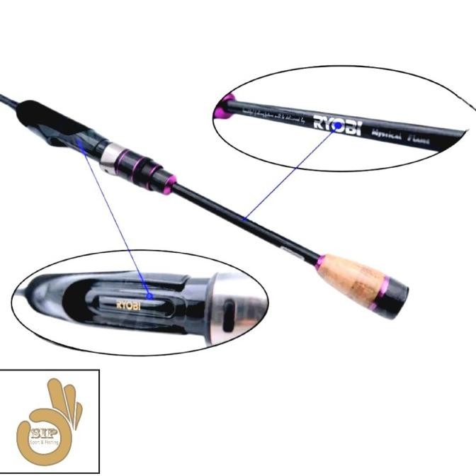 Joran Travel Rod Ryobi Mystcal Flame UL Spinning Ring Fuji Sambung 4