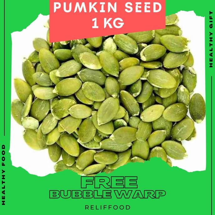 

ROASTED PUMPKIN 1 KG PREUM SEED - BIJI LABU PANGGANG SIAP MAKAN