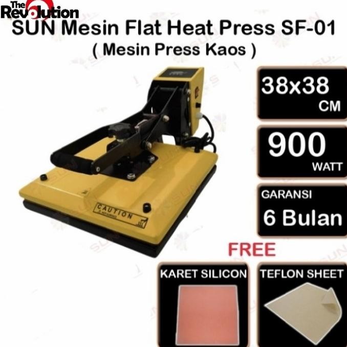 mesin press cup otomatis Mesin Press Kaos Sablon Digital Flat SF-01 38 X 38 Cm AUL
