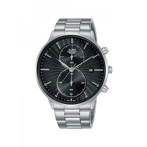 Jam Tangan Pria Alba Prestige  Original  Garansi Resmi Stainless Steel Sport Silver AW4003 X1