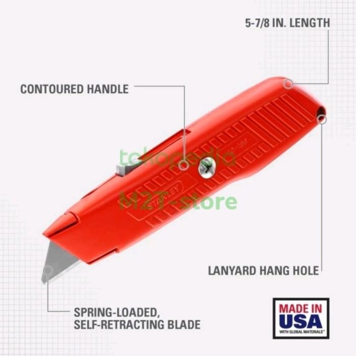

Stanley Utility Knife Cutter Safety Lock / Pisau Cutter 6In 10-189C