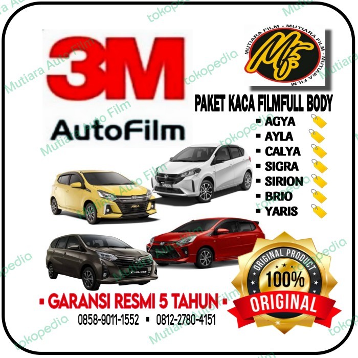 Ready KACA FILM MOBIL Agya - Ayla - Calya - Sigra 3M Auto Film