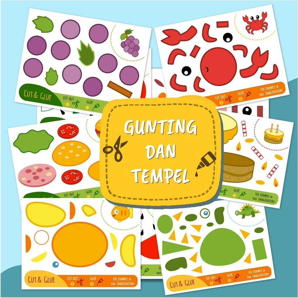 

Adaajaa Gunting dan Tempel Lembar Aktivitas Anak Cut And Glue - Worksheet Anak TK VP289LIMITED
