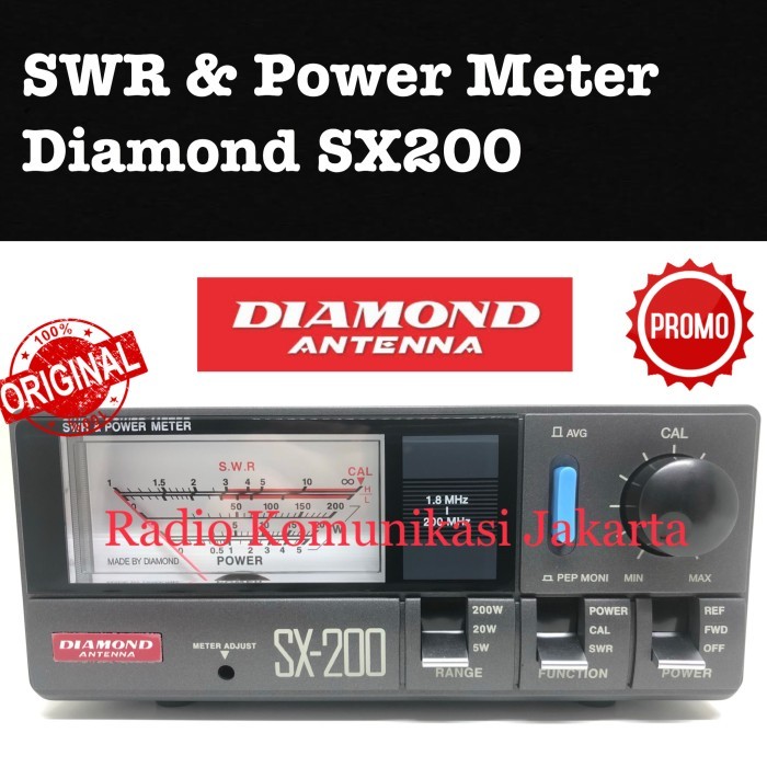 Original Ori Diamond SWR Power Meter SX200 SX-200 SX 200 Murah