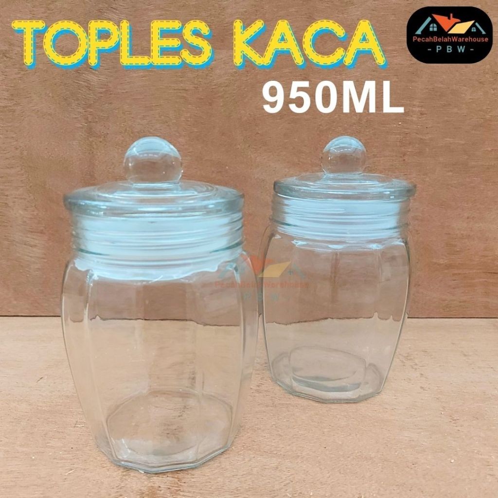 Adaajaa Toples Kaca 950ml / Toples Kaca Lebaran / Toples Kue Kering / Toples Kaca Bulat ZC314HEMAT