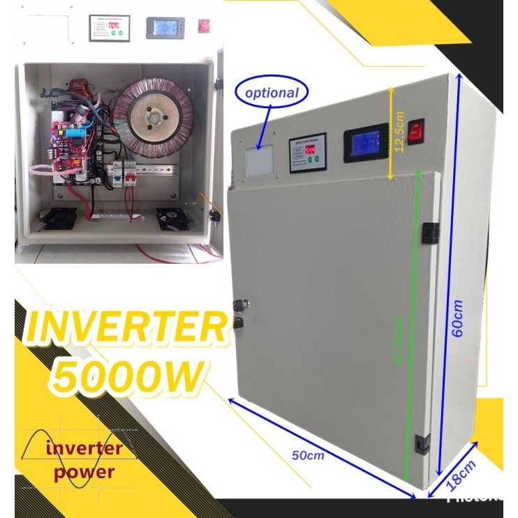 Box Panel Inverter Lengkap Trafo 5000 W Pure Sine Wave 5000W