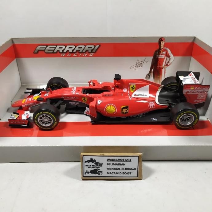 Miniatur Diecast Mobil F1 Ferrari Formula One Replika Skala 1:24