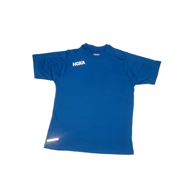 Hoka One One Performance Running Shirt kaos olahraga Running gym Biru