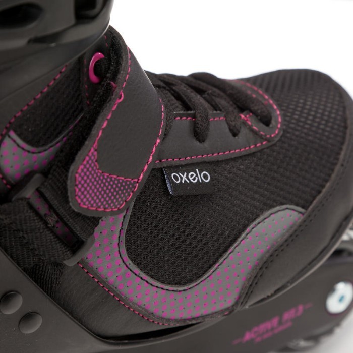 Sepatu Roda Inline Skates Dewasa Wanita Fit 3 Oxelo Blackfuchsia