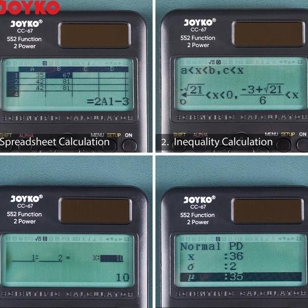 

Calculator Kalkulator Joyko Cc-67 Scientific 552 Functions