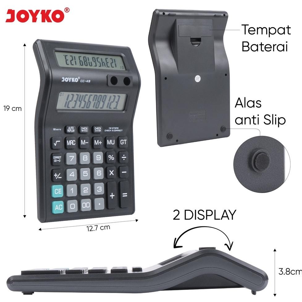 

Calculator Kalkulator Joyko Cc-49 12 Digits 2 Display