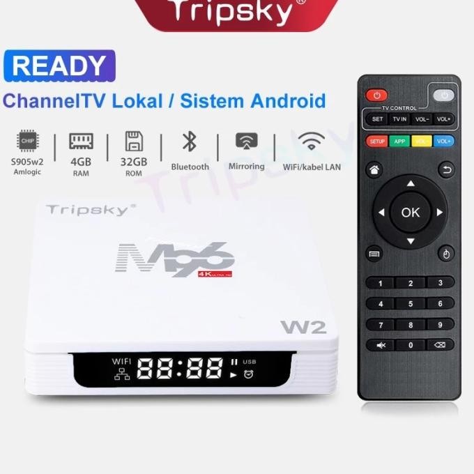 M96 tv box m96-w2 support bluetooth 4K android 11.0 ram 4GB