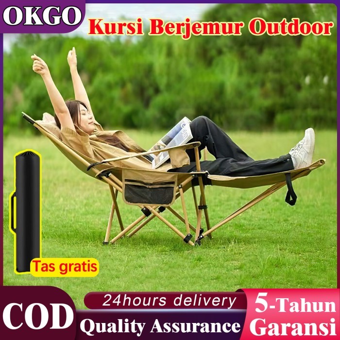 Dijual OKGO Kursi Lipat Camping Kursi Malas Outdoor Kursi Lipat Outdoor Camping Recliner Kursi Lipat