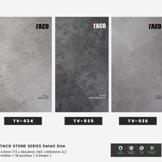 TACO VINYL 3MM STONE